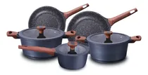 Comprar Jogo de panelas de cozinha MTA Titanium Conjunto de Panelas com 5 peças de alumínio injetado cinza