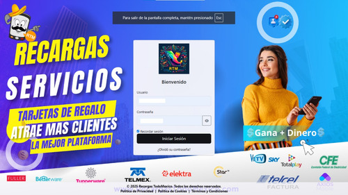 Recargas Electronicas Con El 7% De Comisión