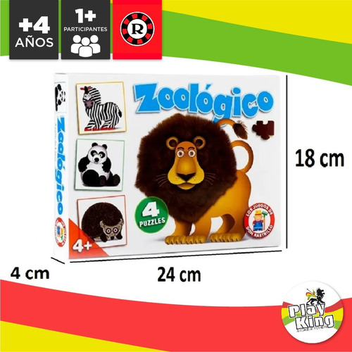 Imagen 3 de 10 de Juego Zoológico Rompecabezas Ruibal Playking