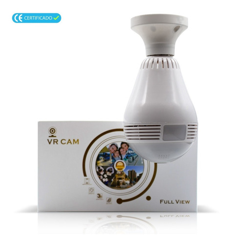 Imagem 5 de 6 de Câmera Ip Segurança Lâmpada Vr360 Panorâmica Espia Wifi V380