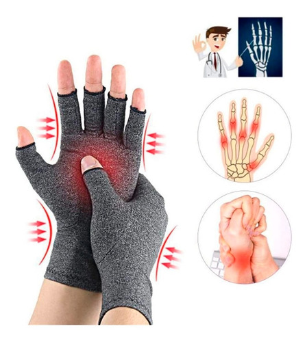 Imagen 1 de 10 de Guantes De Compresión Artritis Tendinitis Artrosis Par