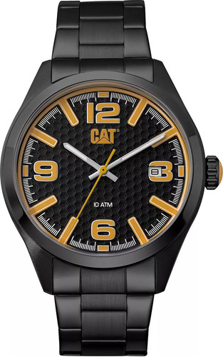 Reloj Caterpillar H-dial Sumergible Malla Acero Negra Qa.161