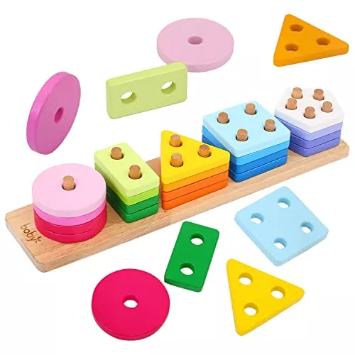 Juguetes Montessori Bebés De 1 2 3 Años, Bloques De C
