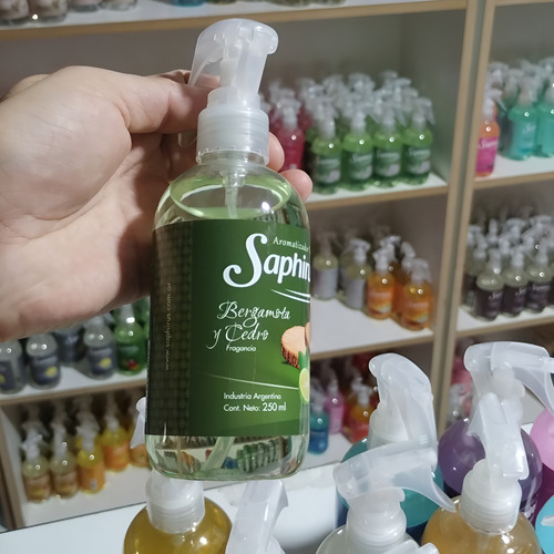 Aromatizante Saphirus Textil X 12 Unidades 250 Ml.
