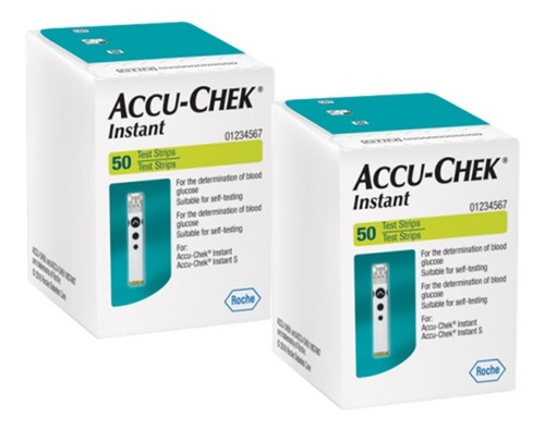 Accu - Chek Instant Paquete 100 Tiras Reactivas P Glucómetro