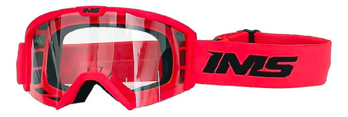 Oculos Ims Pro Antiembaçante Transparente Motocross Trilha Cor da armação Vermelho