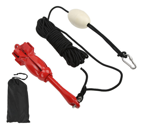 Marine Anchor, Plegable, 4 Fluke, 3,5 Libras, Color Rojo, Pa