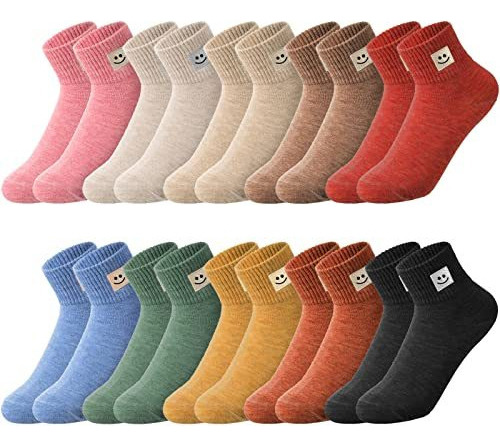 10 Pares De Calcetines Tobilleros Elásticos De Algodón
