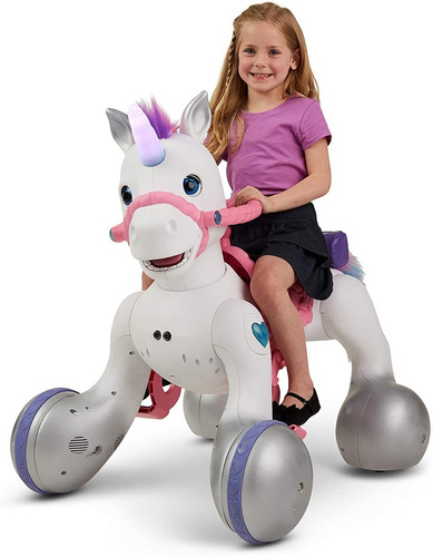 Unicornio Montable Rideamal Luces Y Sonido 12 Vatios