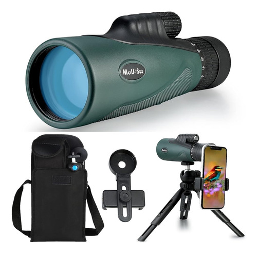 Maxusee Hd 10-30x50 Zoom Telescopio Monocular Con Trípode Bo