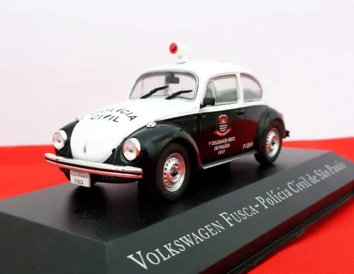 Miniatura Fusca Vw Viatura Polícia Civil S Paulo Escala 1/43