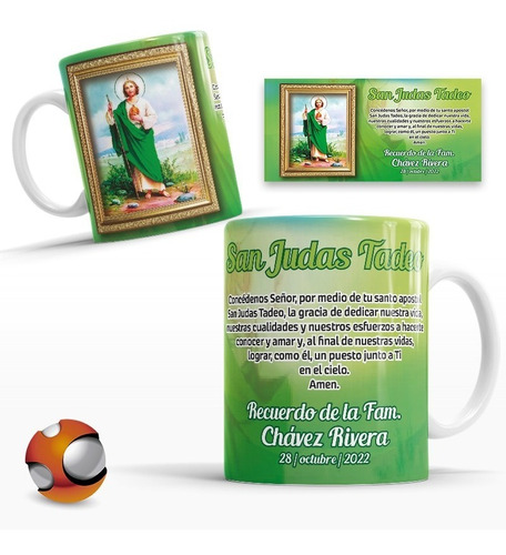 12 Tazas Personalizadas Recuerdos San Judas Tadeo Envío Full