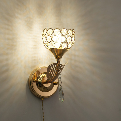 Lámpara De Pared De Cristal Con Enchufe E26 E Interruptor De