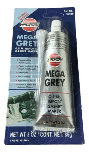 Silicon Gris Alta Temperatura ( 85g ) Marca Mega Grey