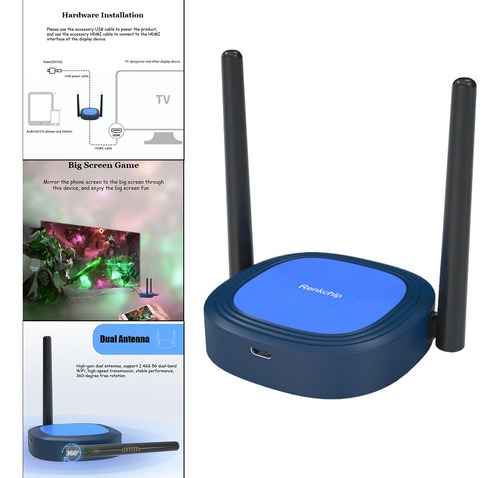 Imagen 6 de 12 de 4k Hd Wireless Wifi Hdmi Antena Dual 2.4g+5g Receptor De