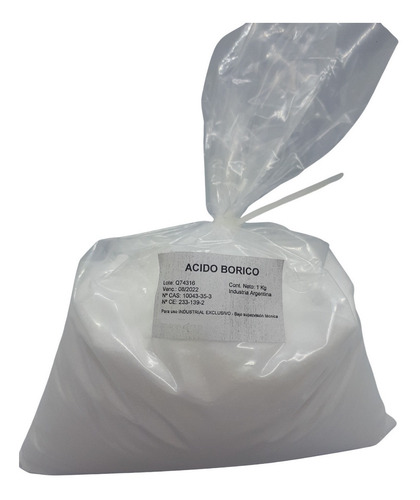 Imagen 2 de 5 de Acido Bórico 5 Kg - 10% Off Grado Técnico - Químicaxquimicos