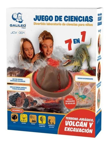 Juego De Ciencias Para Niños Volcan En Erupcion Galileo Dino
