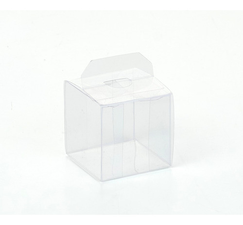 Caja Cubo Pvc Cristal 6x6x6 Cm (x50 U.) Souvenir Macarons Cookies Bombones Huevo Acetato - 102c Bauletto