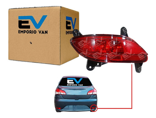 Lanterna Neblina Traseira Ld Chery Celer Sedan Nacional 2015