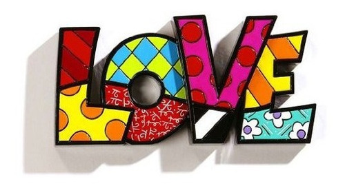 Romero Britto Love Word Decor De Giftcraft