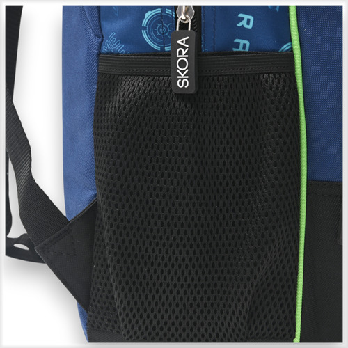 Mochila Skora 16 Pulgadas Escolar Reforzada Para Espalda Azul Gamer