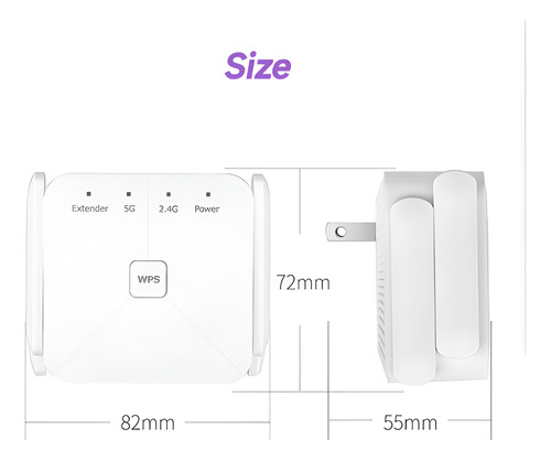 Repetidor Wifi 5g/2.4g Extensión De Señal Inalámbrica