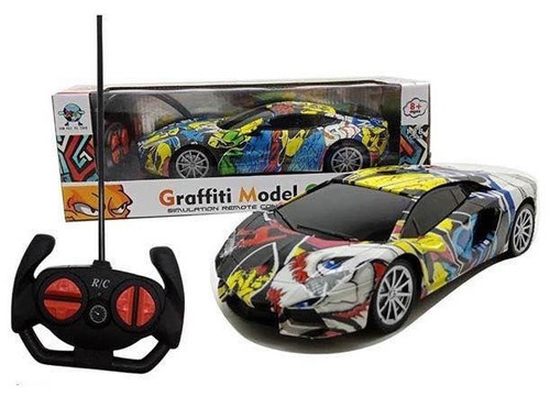 Imagen 3 de 4 de Auto Con Control Remoto Graffiti 20 X 9 X 6 Cm