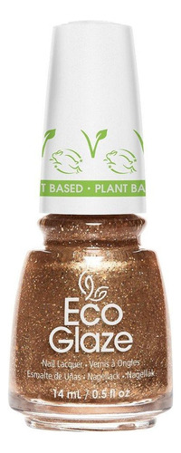 Esmalte De Uñas China Glaze Dorado Con Glitter Brilloso 14ml