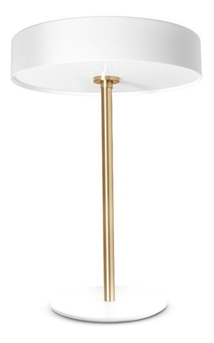 Imagen 1 de 4 de Lampara Mesa Escritorio Bronce Blanco Acopla Clara Blanc