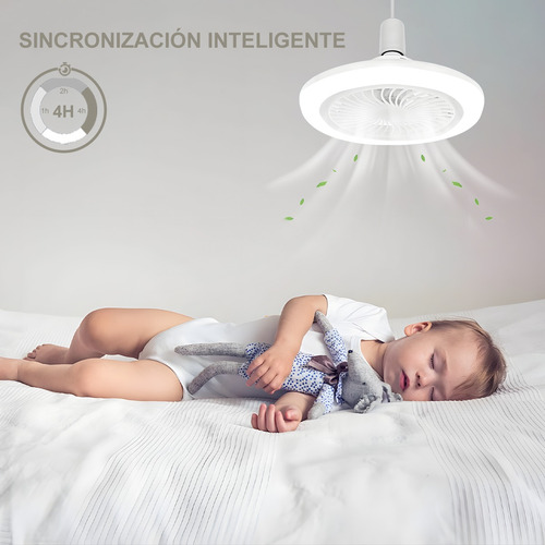 Ventilador De Lámpara Multifunción Foco Led De 30 W
