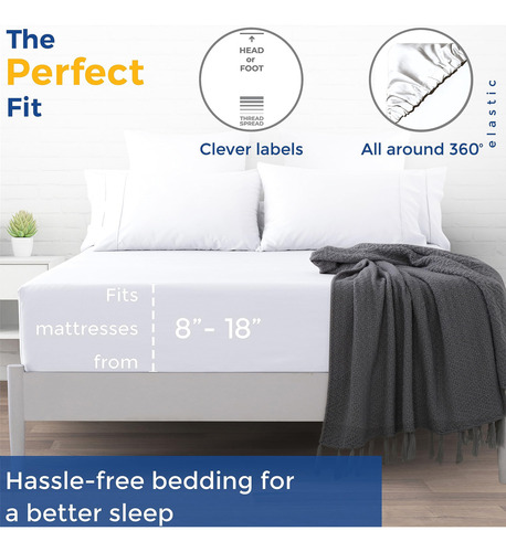 Sábana Ajustable Queen Size De Thread Spread - 100% Algodón