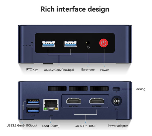 Mini Pc Beelink Processador Intel Alder Lake 500gb 16gb