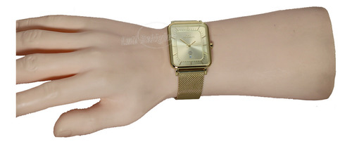 Relógio Technos Masculino Slim Dourado GM12AB/1X com Vidro de Safira Social