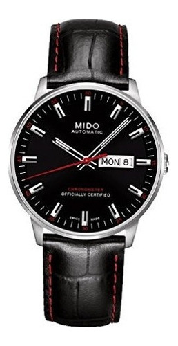 Reloj De Hombre Mido Commander Ii Automatic Black Dial Black