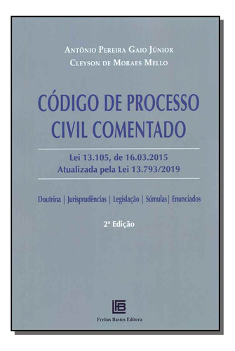 Libro Codigo De Processo Civil Comentado 02ed 19 De Junior A