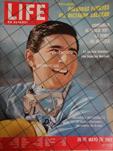 Portada Retro Original. Piloto Ricardo Rodriguez 1962