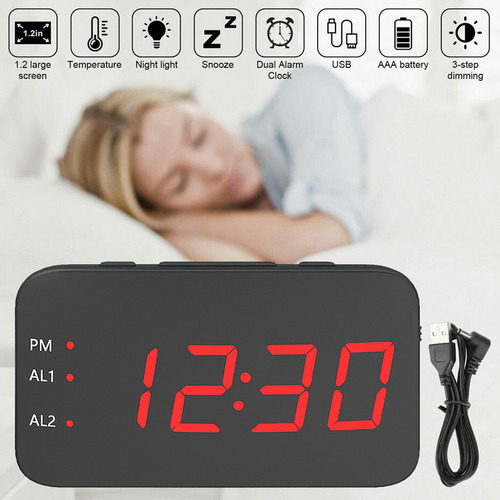 R Reloj De Alarma De Control De Voz Reloj De Radio Digital