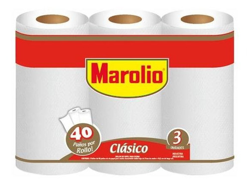 Pack X 36 Unid. Rollo Cocina   3x40 Un Marolio Rollo Pro