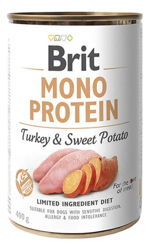 Lata Brit Turkey Y Sweet Potato Mono Protein 400 Gr