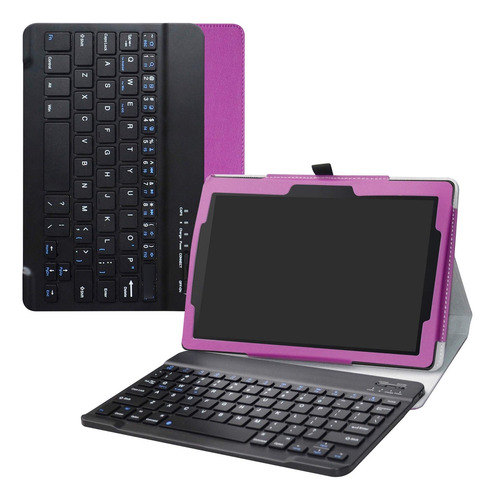 Funda Para Teclado Lenovo Tab E10 Piel Sintetica Desmontable