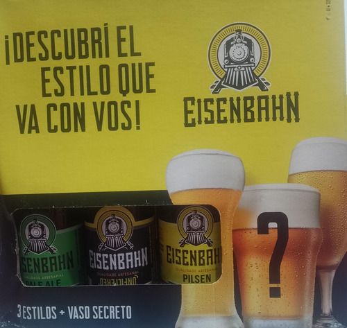 Cerveza Eisenbahn, Pack 3 Botellas 355 Ml + Vaso * *
