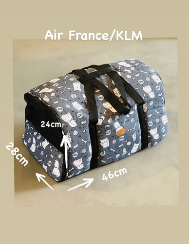 Imagen 1 de 9 de Bolso Transportador Perro/gato Para Aerolínea Air France/klm