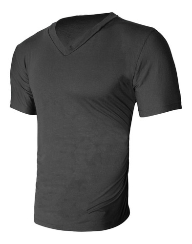 Kit 12 Camisetas Masculina Gola V Slim Camisa Blusa Atacado