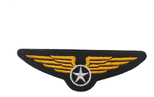 Parche Militar Aéreo Con Velcro, Mxuif-001, 1 Parche, Negro