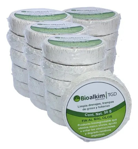 20 Pastillas Bioalkim - Bacterias Enzimas Activas Tratamiento Fosas Septicas Grasa