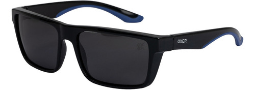 Óculos De Sol Oxer Com Proteção Solar Quadrado Polariza Kta2 Cor Preto/Azul