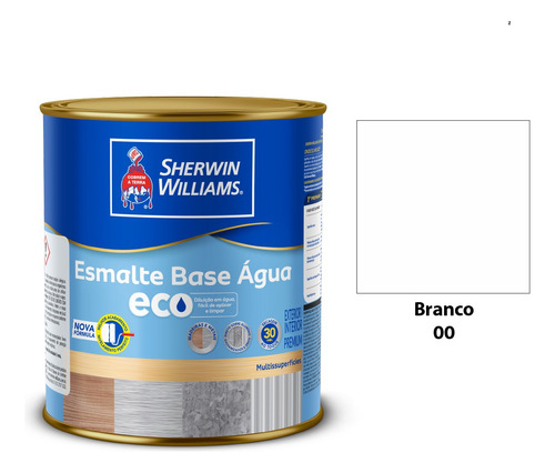 Esmalte Eco Base De Água Sherwin Williams 900ml Branco