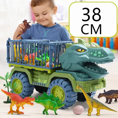 Novo Carro de Dinossauro Dino Hauler Verde Que Vem Com Dinossauro