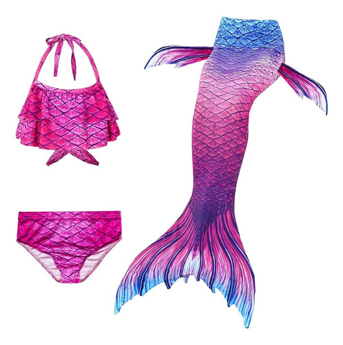 Kit De Bikini De Cola De Sirena Sin Monoaleta For Niños