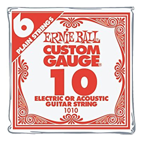 Ernie Ball Níquel Llano Único Cuerdas Para Guitarra Eléctric
